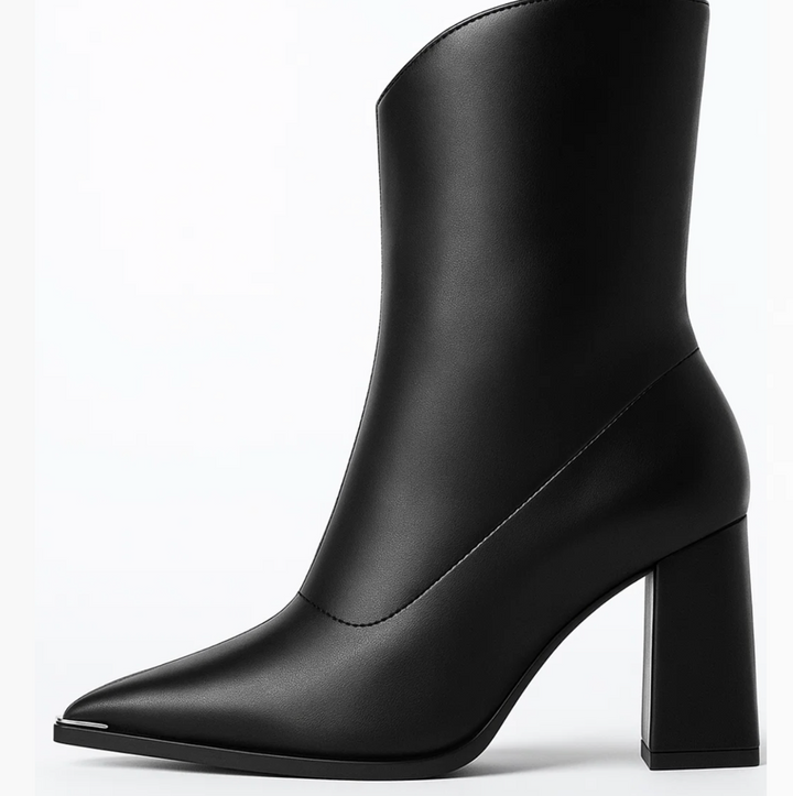 Pointed Leather Boots
